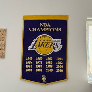 NBA / Los Angeles Lakers Banner / Champions Wall Decor Vintage
